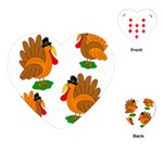 Thanksgiving turkeys Playing Cards (Heart) 