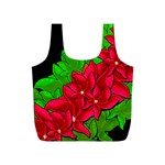 Xmas red flowers Full Print Recycle Bags (S) 