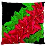 Xmas red flowers Standard Flano Cushion Case (One Side)