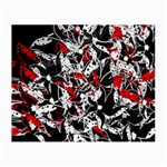 Red abstract flowers Small Glasses Cloth