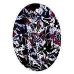 Decorative abstract floral desing Oval Ornament (Two Sides)
