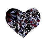 Decorative abstract floral desing Standard 16  Premium Flano Heart Shape Cushions