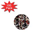 Abstract floral design 1  Mini Magnets (100 pack) 