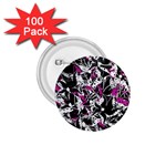 Purple abstract flowers 1.75  Buttons (100 pack) 