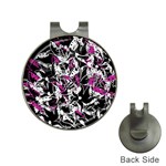 Purple abstract flowers Hat Clips with Golf Markers