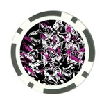 Purple abstract flowers Poker Chip Card Guards