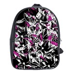 Purple abstract flowers School Bags(Large) 