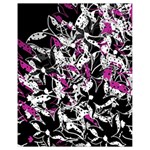 Purple abstract flowers Drawstring Bag (Small)