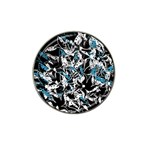 Blue abstract flowers Hat Clip Ball Marker (10 pack)