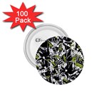Green floral abstraction 1.75  Buttons (100 pack) 