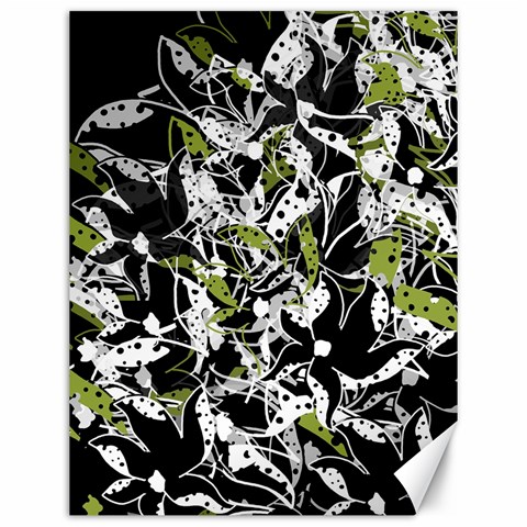 Green floral abstraction Canvas 12  x 16   from ArtsNow.com 11.86 x15.41  Canvas - 1