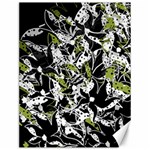 Green floral abstraction Canvas 12  x 16  