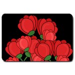 Red tulips Large Doormat 