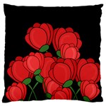 Red tulips Standard Flano Cushion Case (Two Sides)