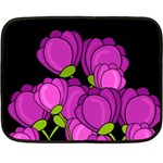 Purple tulips Fleece Blanket (Mini)