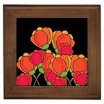 Orange tulips Framed Tiles