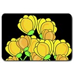 Yellow tulips Large Doormat 