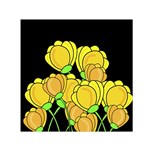 Yellow tulips Small Satin Scarf (Square)