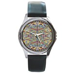 Multicolor Abstract Round Metal Watch