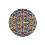 Multicolor Abstract Rubber Round Coaster (4 pack) 