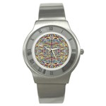 Multicolor Abstract Stainless Steel Watch