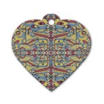 Multicolor Abstract Dog Tag Heart (Two Sides)