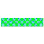 Mod Blue Circles On Bright Green Flano Scarf (Small)