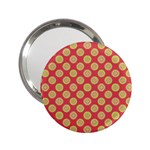 Mod Yellow Circles On Orange 2.25  Handbag Mirrors