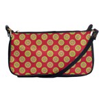 Mod Yellow Circles On Orange Shoulder Clutch Bags