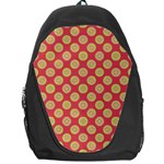 Mod Yellow Circles On Orange Backpack Bag