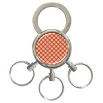 Mod Yellow Circles On Orange 3-Ring Key Chains