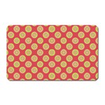 Mod Yellow Circles On Orange Magnet (Rectangular)