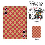 Mod Yellow Circles On Orange Playing Cards 54 Designs 