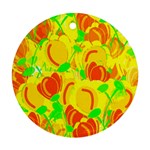 Yellow garden Round Ornament (Two Sides) 