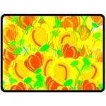 Yellow garden Double Sided Fleece Blanket (Large) 