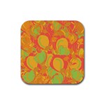 Orange garden Rubber Coaster (Square) 