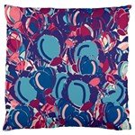 Blue garden Large Flano Cushion Case (One Side)