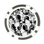 Black and white garden Poker Chip Card Guards (10 pack) 