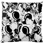 Black and white garden Large Flano Cushion Case (One Side)