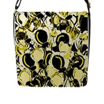 Yellow abstract garden Flap Messenger Bag (L) 
