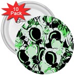 Green abstract garden 3  Buttons (10 pack) 