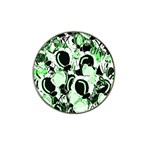 Green abstract garden Hat Clip Ball Marker (4 pack)