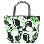 Green abstract garden Bucket Bags