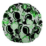 Green abstract garden Large 18  Premium Flano Round Cushions