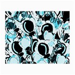 Blue abstract  garden Small Glasses Cloth