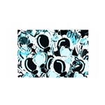 Blue abstract  garden Satin Wrap