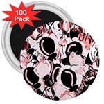 Pink abstract garden 3  Magnets (100 pack)