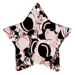 Pink abstract garden Star Ornament (Two Sides)  from ArtsNow.com Back