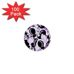 Purple abstract garden 1  Mini Buttons (100 pack) 