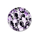 Purple abstract garden Magnet 3  (Round)